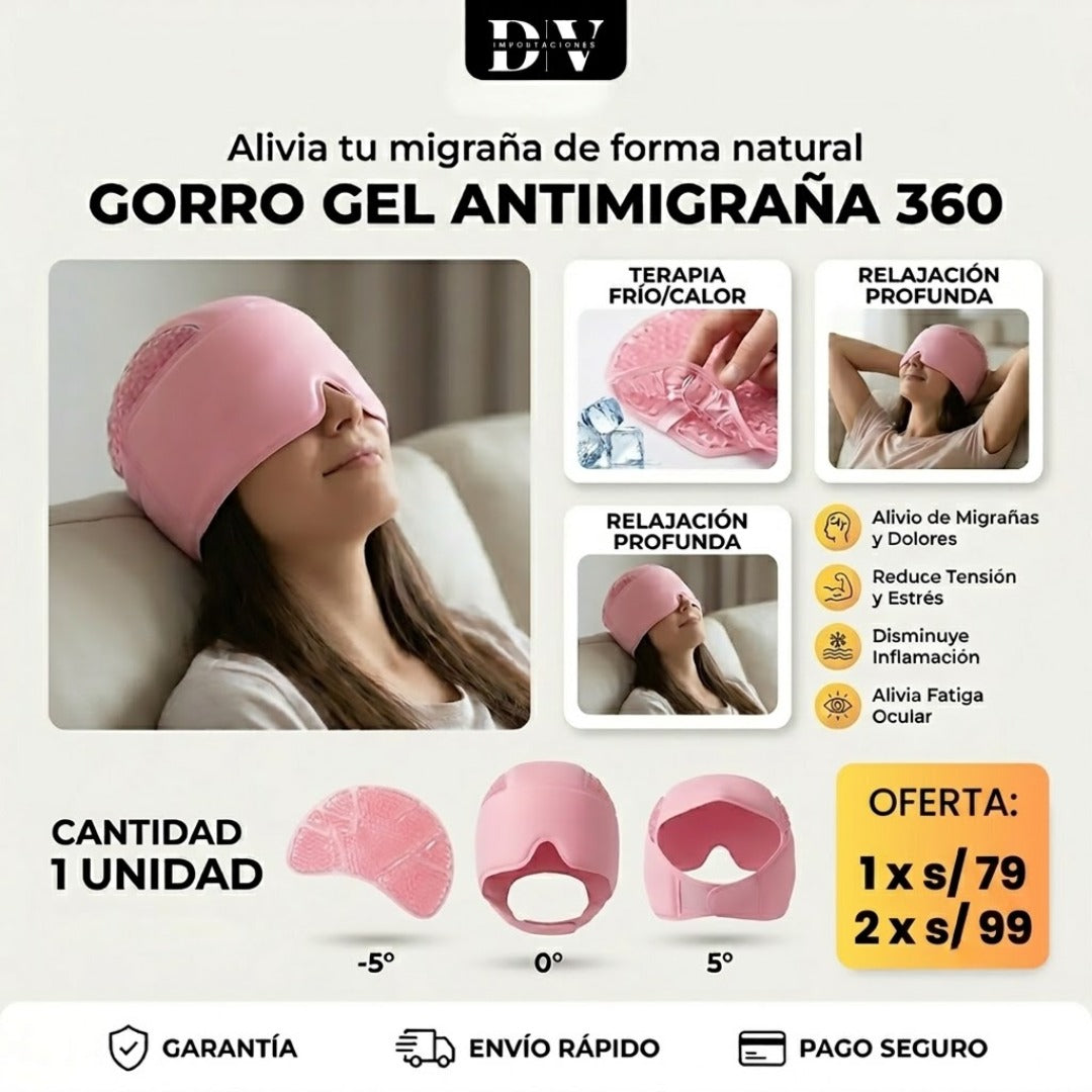 Gorro Gel Antimigraña 360